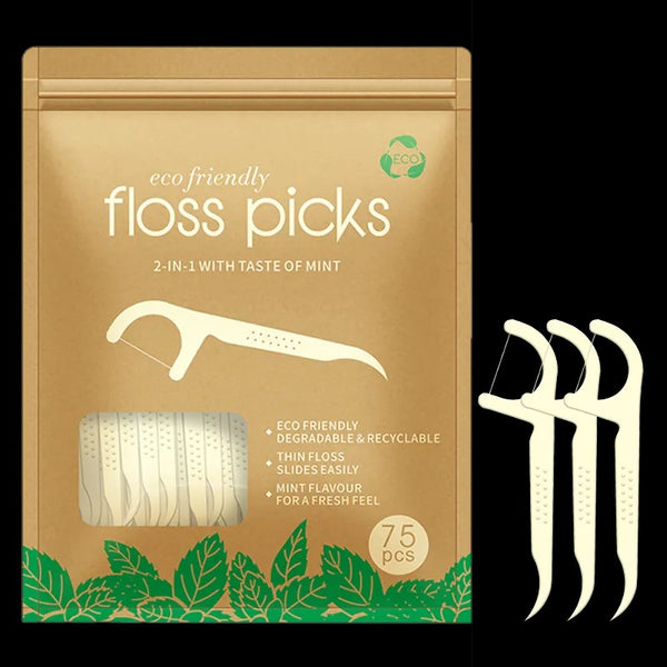 3-Pack Biodegradable Floss Picks